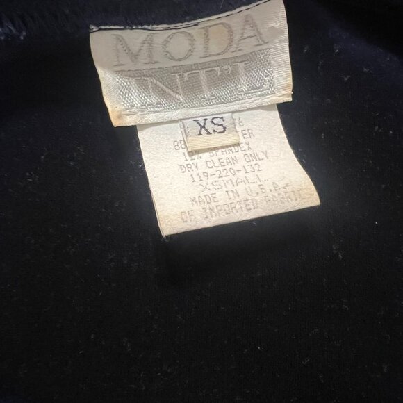 Vintage Navy Blue Velour Dress - Picture 3 of 3